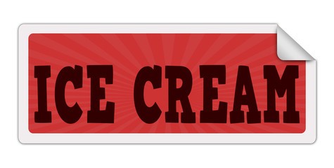 Ice Cream label or sticker