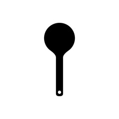 Kitchen spoon silhouette icon isolated on white background