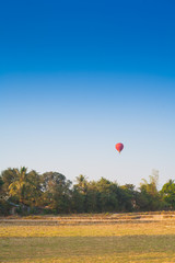 Hot air balloon on sky in Laos