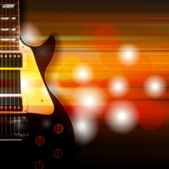 abstract grunge background with electric guitar