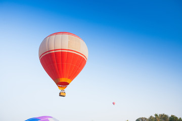 Hot air balloon on sky in Laos