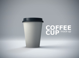 Paper coffee cup mock-up.