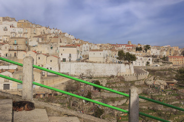 Monte Sant'Angelo is a town on the slopes of Gargano.View of the district Junno characterized by...