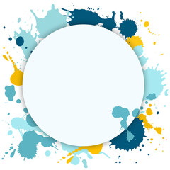 Vector template with paint splashes