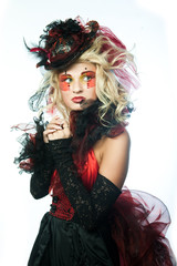 Fashion shot of woman in doll style