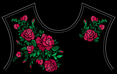 Fashion floral embroidery.