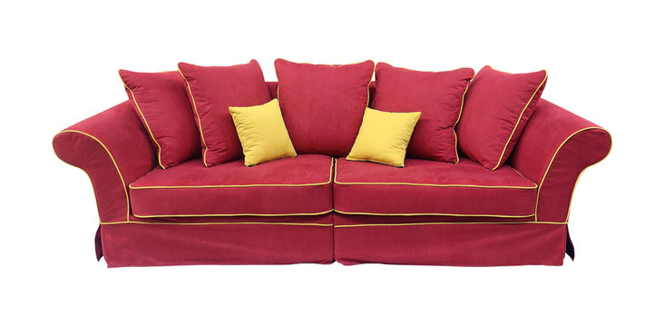 Red Couch Isolated