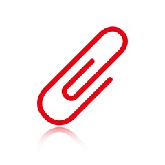 Obraz premium paper clip icon stock vector illustration flat design