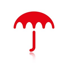 Umbrella vector icon. Rain protection symbol. Flat design style