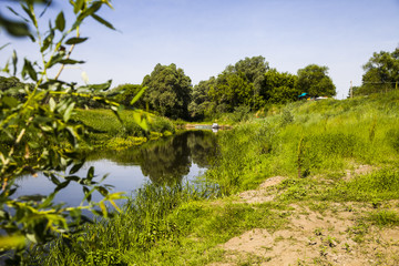 Beautiful landscape with a small river