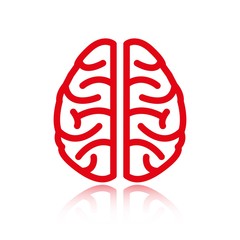 brain icon stock vector illustration flat design