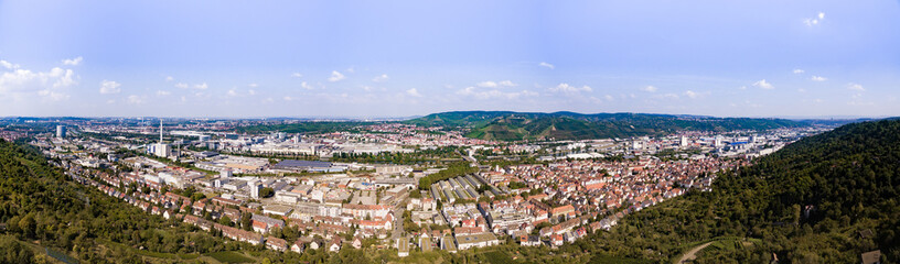 Fototapeta na wymiar areal view from stuttgart , panorama