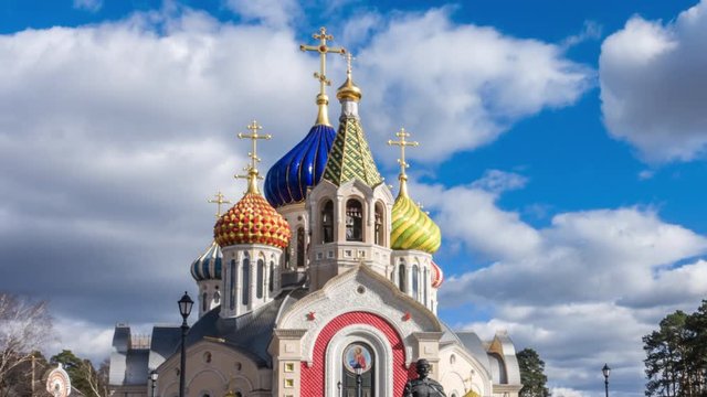 Church of the Holy Igor of Chernigov (Moscow, Russia). Time Lapse.