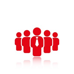 people with the leader icon stock vector illustration flat design