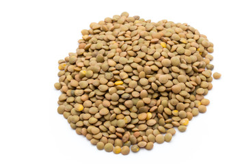 Lentils pulse legumes vegetables vegetarian food background.