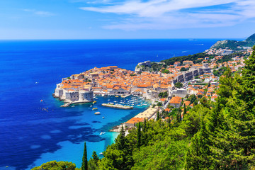 Fototapeta na wymiar Dubrovnik, Croatia. Panoramic view of old town.