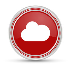 Roter Button - Wolke - Cloud