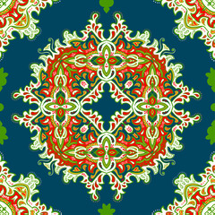 Hand drawn vector ethnic ornamental seamless pattern texture