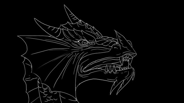 Dragon Breathing Fire 2D Animation
