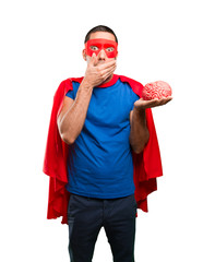 Concept of a superhero having a challenge