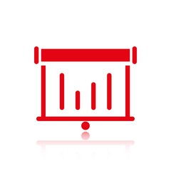 lectern with microphone icon stock vector illustration flat design