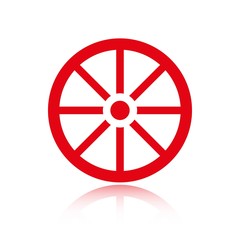 Obraz premium wheel icon stock vector illustration flat design