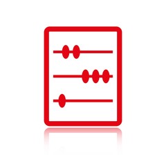 wooden abacus icon stock vector illustration flat design