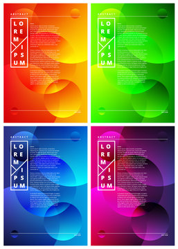 Design Template. Fluid colors. Abstract background. Bright colorful abstract shapes overlap.