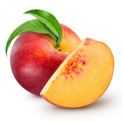 peach fruits isolated