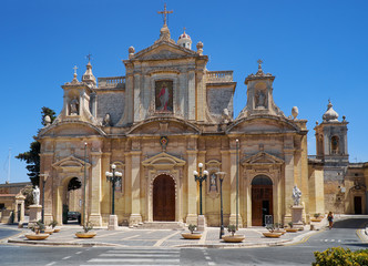 Fototapeta na wymiar Grotto and the Collegiate Church of St Paul in Rabat, Malta
