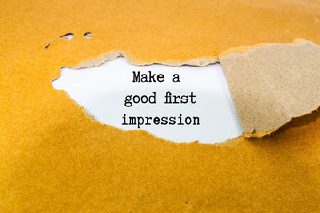 Make a good first impression 