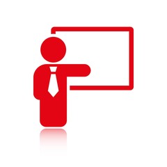 teacher and the Board icon stock vector illustration flat design
