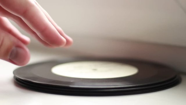 Taking old vinyl records