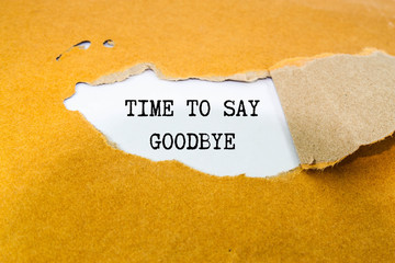 Time to say goodbye 