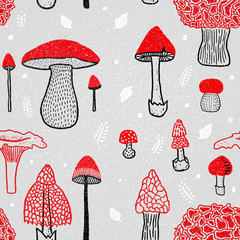 Mushrooms pattern