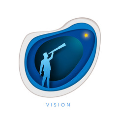 Business concept paper art illustration.