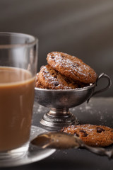 Coffee with chocolate cookies