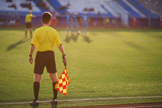 Referee Soccer. Referee Is On The Field