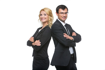 Businessman and business woman