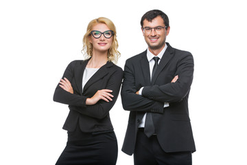 Businessman and business woman