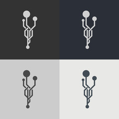 Abstract technology element. Electronics. Science.