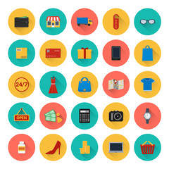 Set of icons online shop