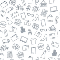 online shop. Seamless background