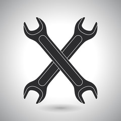 Fototapeta premium Wrench. Black icon