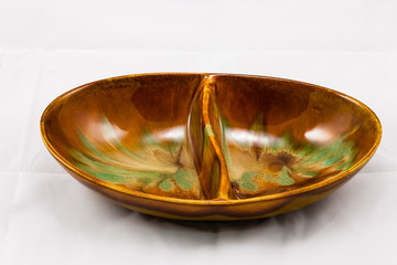 two section serving bowl (three inches tall, ten wide)
