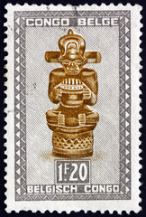 Postage stamp Belgian Congo 1950 Tsimanyi, an Idol