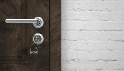 house key with door