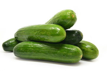 Fresh cucumbers isolated