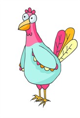 Cartoon vector hen