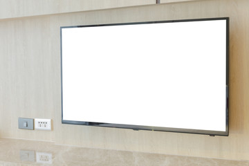 Modern television in living room .
